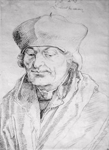 Desiderius Erasmus Portresi (1469-1536) 1520 (kağıt üzerinde karakalem) by Albrecht Dürer